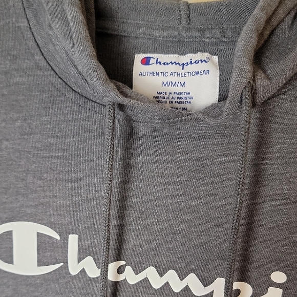 Champion Men's Gray Hoodie Sweater - Picture 3 of 5